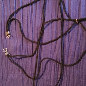 Black Cords Necklace for Pendents